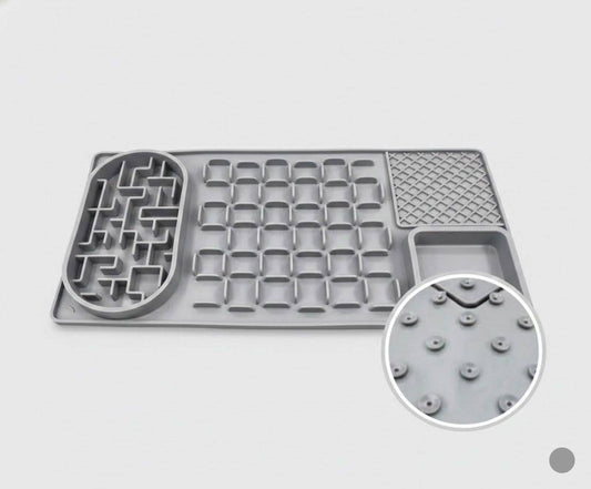 Alfombrilla comedero para mascotas