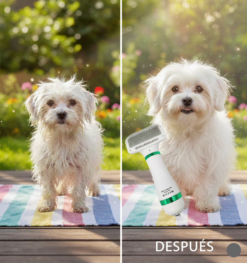 Cepillo secador para mascotas